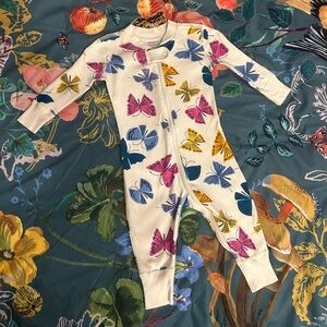 NWOT Hanna Andersson Rainbow Butterfly Baby Zip Sleeper 3-6 Months